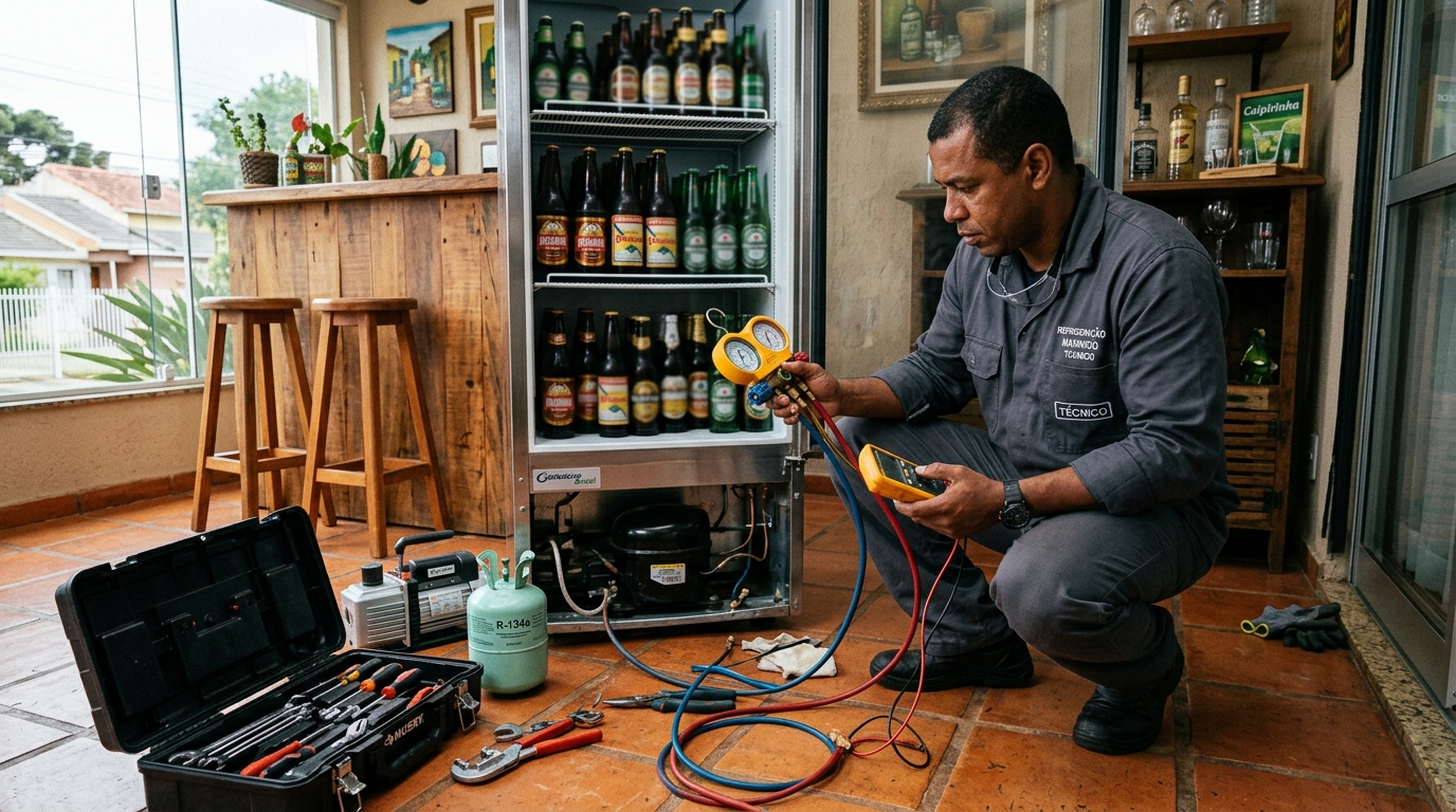 Técnico de conserto de cervejeira em residência em Palmas‑TO